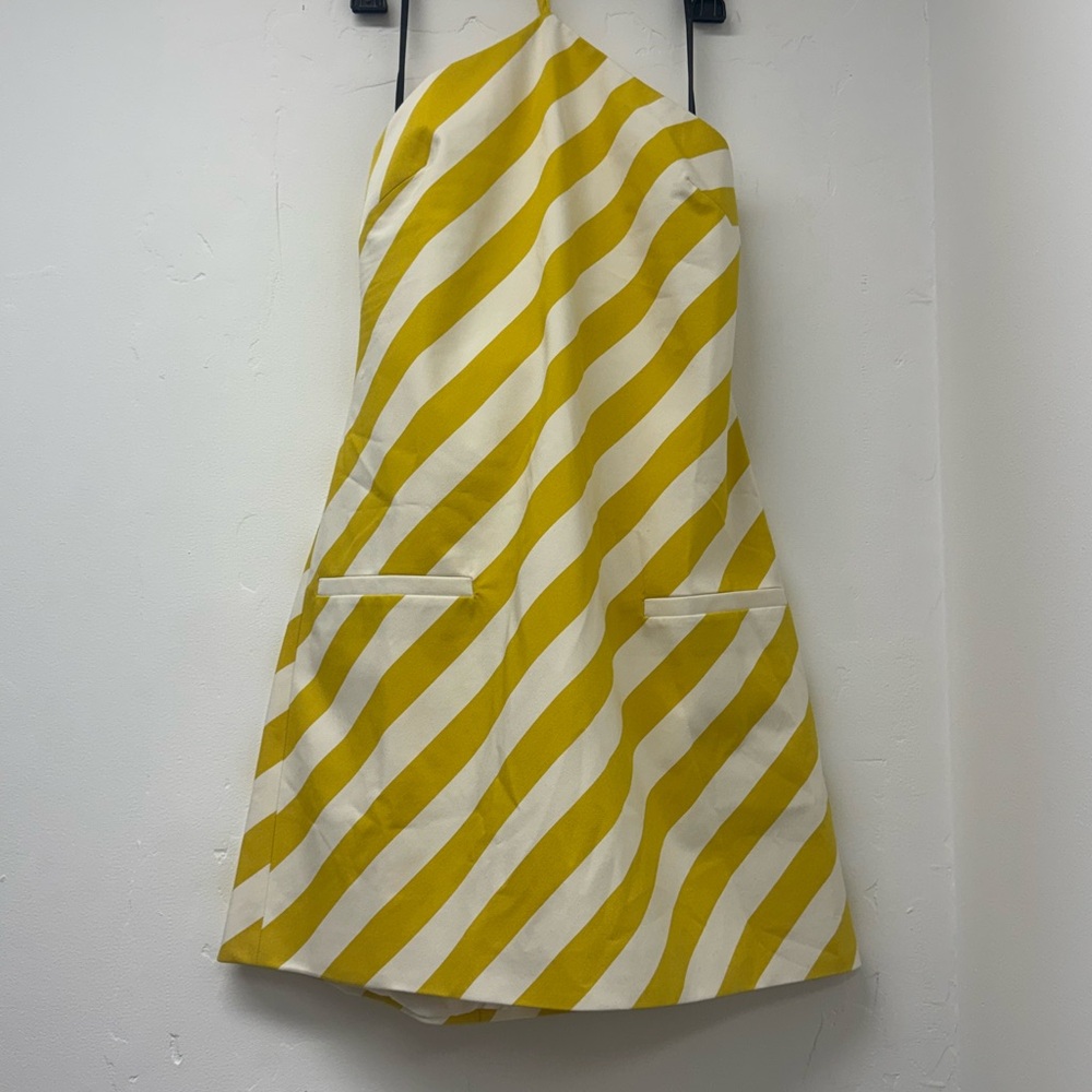 Karen Millen NWT Yellow and White Striped Dress
